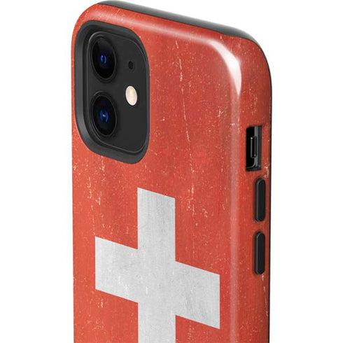 Switzerland Flag Distressed iPhone 12 Impact Case